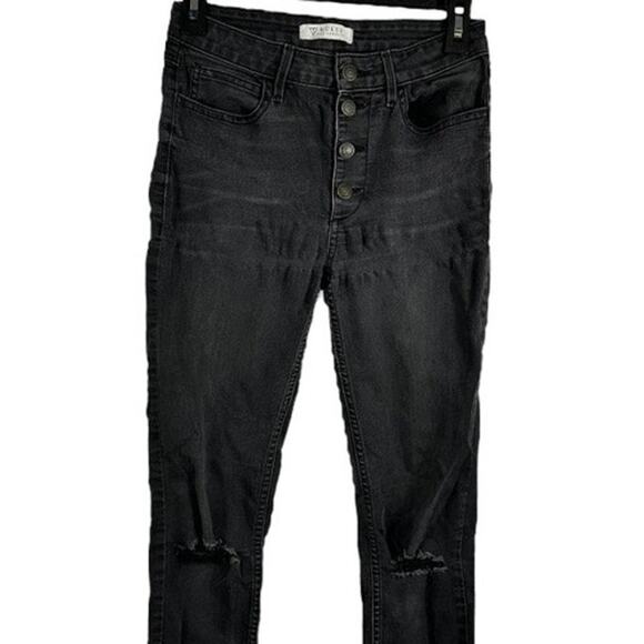 Guess Los Angeles Black Distressed Jeans Size 27 - Picture 5 of 5